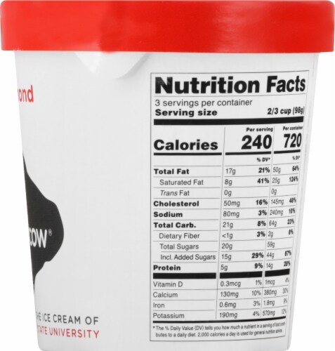 Howling Cow® Butter Almond Ice Cream Perspective: right