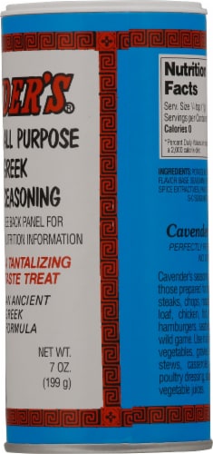 Cavender's Salt Free All Purpose Greek Seasoning 7oz : Target