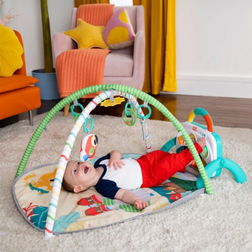 Bright Starts 4 in 1 Groovin Kicks Piano and Drum Baby Play Gym Tropical Safari 1 Piece Mariano s