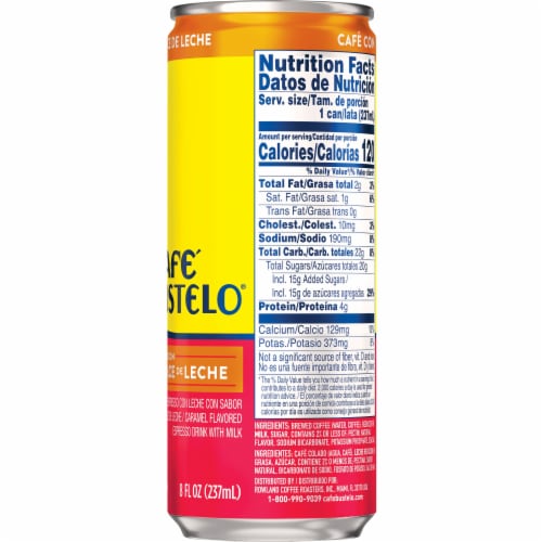 Cafe Bustelo Cafe Con Dulce de Leche Caramel Espresso Drink with Milk Perspective: right