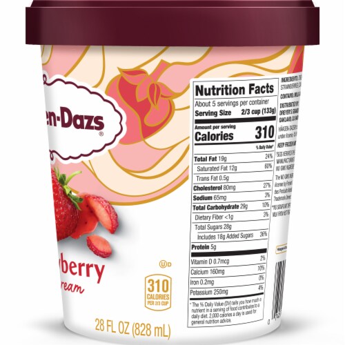 Haagen Dazs® Strawberry Gluten Free Ice Cream Perspective: right