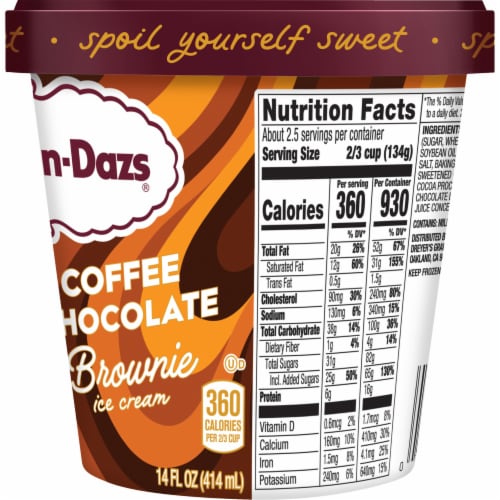 Haagen Dazs® Coffee Chocolate Brownie Ice Cream Perspective: right