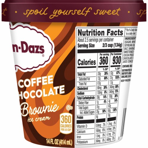 Haagen Dazs® Coffee Chocolate Brownie Ice Cream Perspective: right
