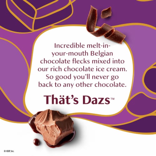 Haagen-Dazs Double Belgian Chocolate Chip Ice Cream, 14 Oz. Perspective: right
