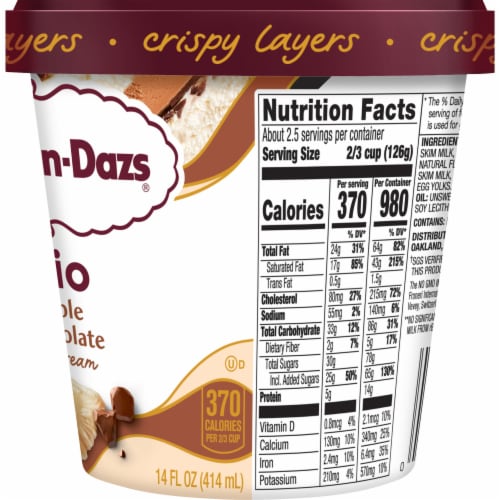 Haagen Dazs® Trio Triple Chocolate Ice Cream Perspective: right