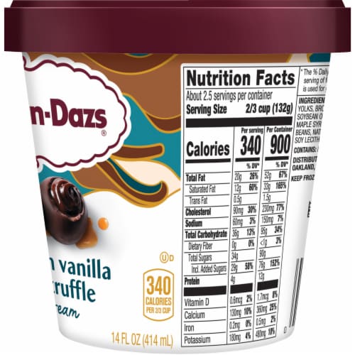 Haagen Dazs® Spirits Bourbon Vanilla Bean Truffle Ice Cream Perspective: right