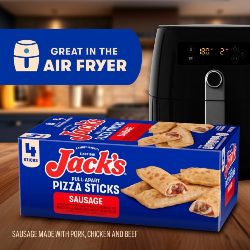 Jack’s Pull-Apart Sausage Pizza Sticks Extra Large Pizza Frozen Snack Rolls Perspective: right