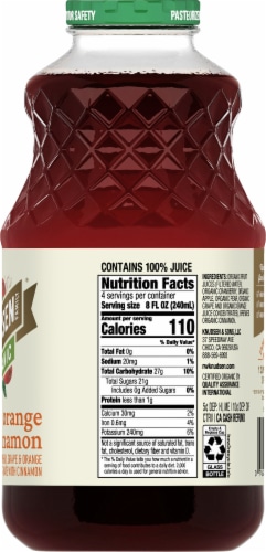 RW Knudsen Organic Cranberry Orange Cinnamon Juice Perspective: right