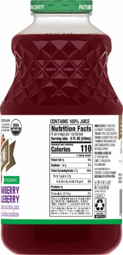 RW Knudsen Family® No Sugar Added Organic Cranberry Blueberry Juice Blend Perspective: right