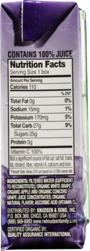 R.W. Knudsen Organic Grape Juice Boxes Perspective: right