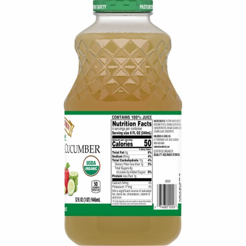 R.W. Knudsen Organic Celery Apple Cucumber Juice Perspective: right