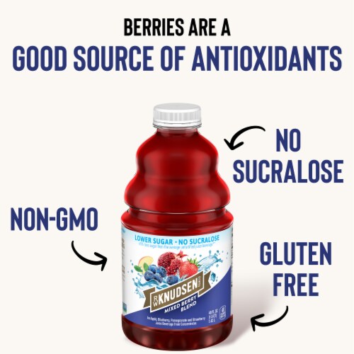 RW Knudsen Family Lower Sugar Mixed Berry Blend Juice Perspective: right