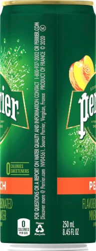 Perrier® Peach Sparkling Natural Mineral Water Perspective: right