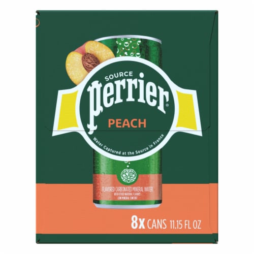 Perrier® Peach Sparkling Mineral Water Perspective: right
