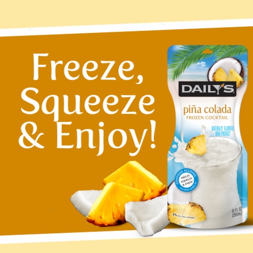 Daily's® Pina Colada Frozen Ready to Drink Cocktail Single Pouch Perspective: right