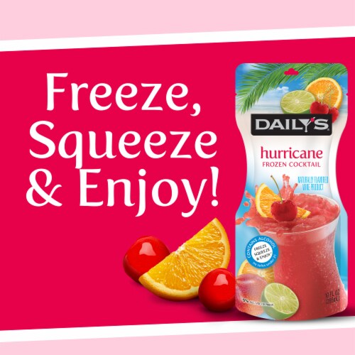 Daily's Hurricane Frozen Ready to Drink Cocktail Single Pouch Perspective: right