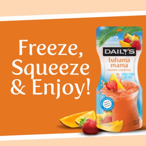 Daily's Bahama Mama Frozen Ready to Drink Cocktail Single Pouch Perspective: right