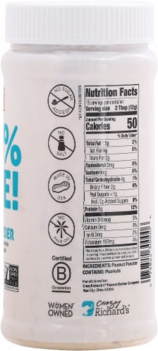Crazy Richard's® 100% Pure All Natural Peanut Powder Perspective: right