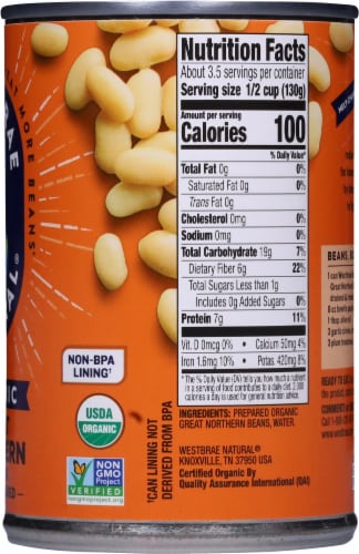 Westbrae Natural® Organic Great Northern Beans Perspective: right