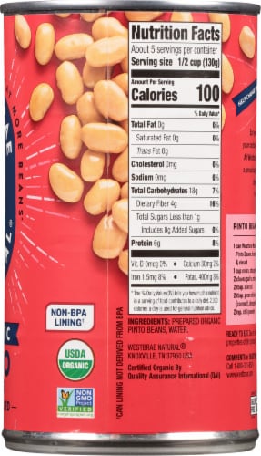 Westbrae Natural Organic Pinto Beans Perspective: right