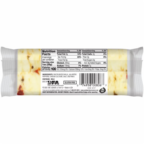 Cache Valley® Hot Pepper Jack Cheese Perspective: right