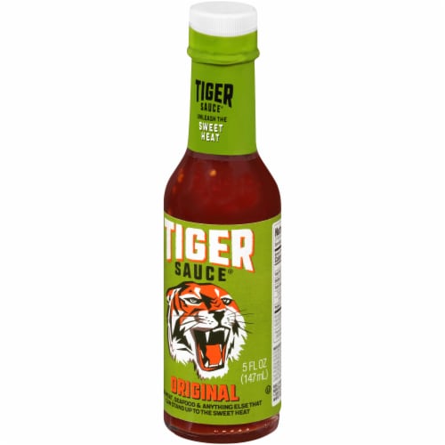 Try Me Tiger Sauce Original Sweet Heat Hot Sauce Perspective: right