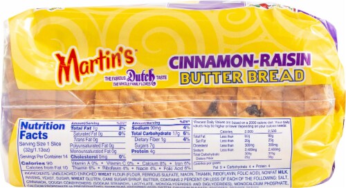 Martin's Cinnamon Raisin Butter Bread Perspective: right