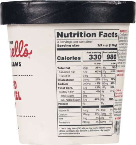 McConnell's® Salted Caramel Chip Ice Cream Pint Perspective: right