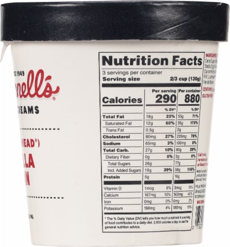 McConnell's® Vanilla Bean Ice Cream Pint Perspective: right