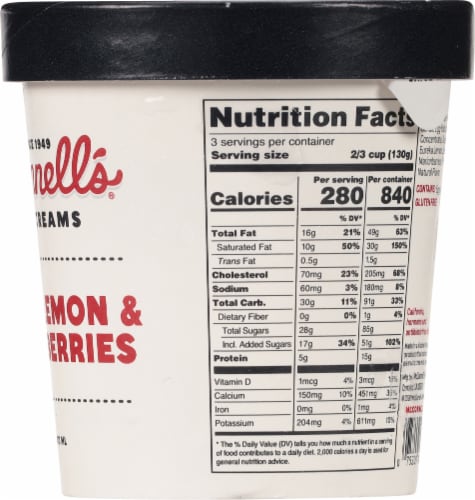 McConnell's® Eureka Lemon & Marionberries Ice Cream Pint Perspective: right