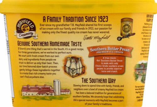 Mayfield Creamery® Southern Butter Pecan Ice Cream Tub Perspective: right