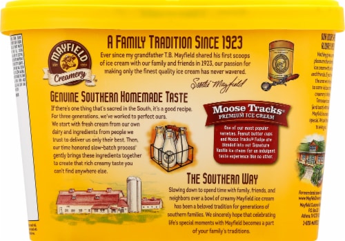 Mayfield Creamery® Moose Tracks® Ice Cream Tub Perspective: right