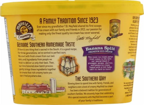 Mayfield Creamery® Banana Split Ice Cream Tub Perspective: right