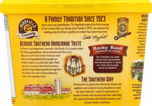 Mayfield Creamery® Rocky Road Ice Cream Tub Perspective: right