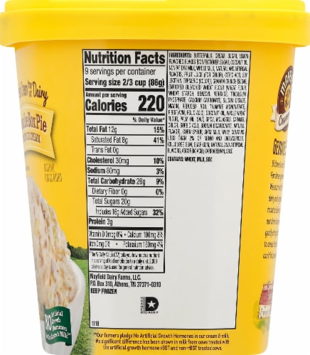Mayfield Lemon Ice Box Pie Ice Cream Perspective: right