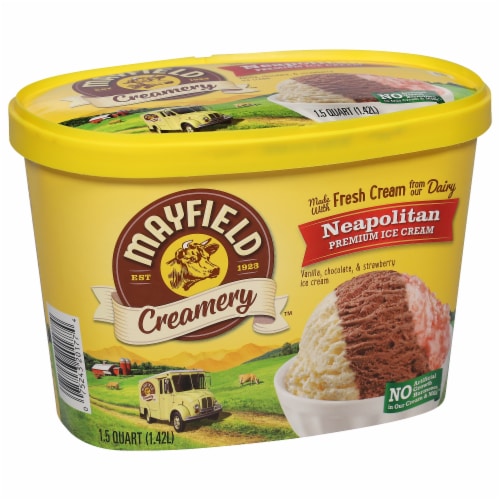 Mayfield Creamery® Neapolitan Ice Cream Tub Perspective: right