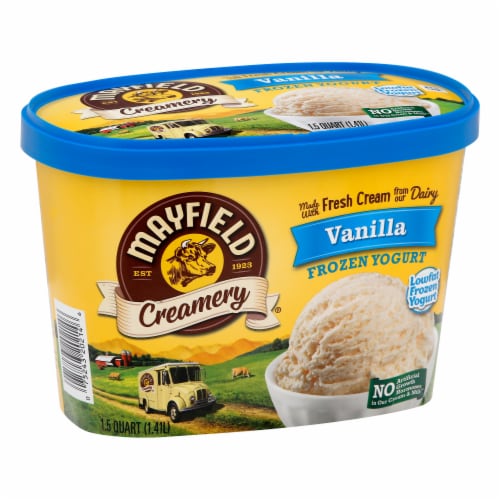 Mayfield Creamery Vanilla Low-fat Frozen Yogurt Perspective: right