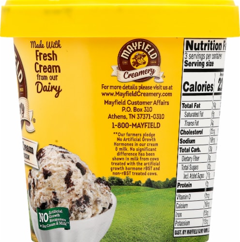 Mayfield Creamery® Cookies & Cream Ice Cream Pint Perspective: right