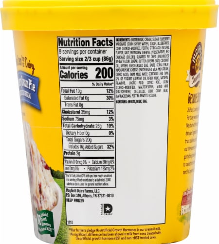 Mayfield® Blueberry Cream Pie Ice Cream Perspective: right