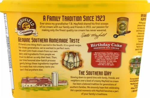 Mayfield Creamery® Birthday Cake Ice Cream Tub Perspective: right