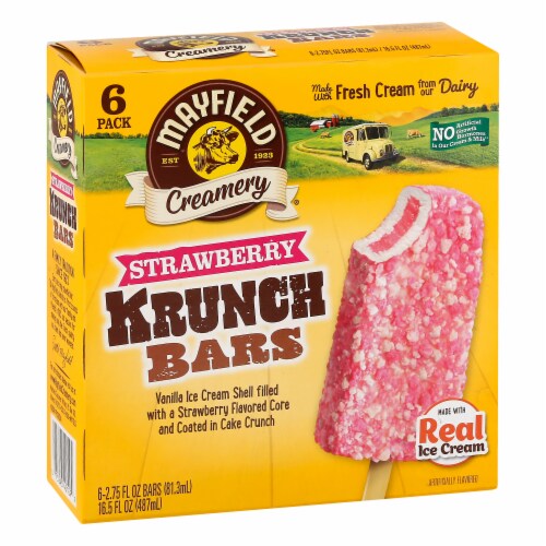Mayfield Creamery Strawberry Krunch Bars Ice Cream Bars Perspective: right