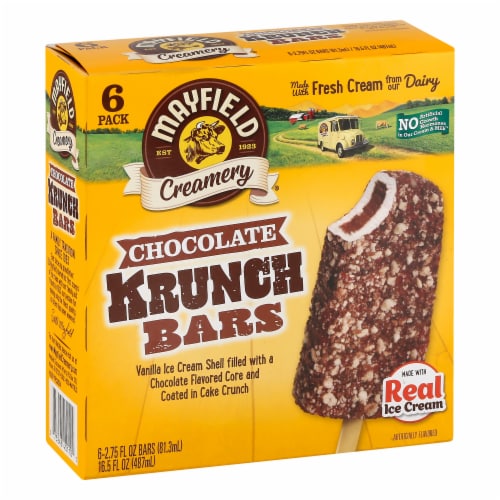 Mayfield Creamery Chocolate Krunch Bars Ice Cream Bars Perspective: right