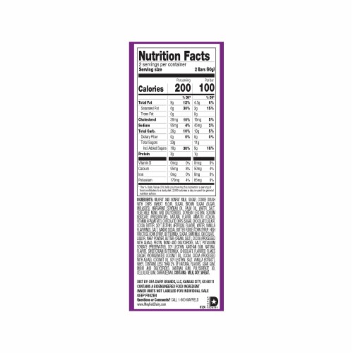 Mayfield Chocolate Chip Cookie Dough Ice Cream Bars Perspective: right