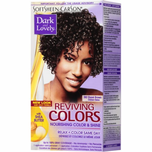 Dark & Lovely 392 Ebone Brown Nourishing Color & Shine Hair Color, 1 ct ...