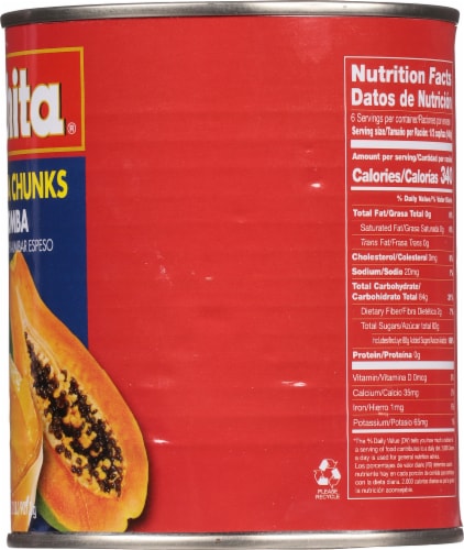 Conchita® Green papaya Chunks in Extra Heavy Syrup Can Perspective: right