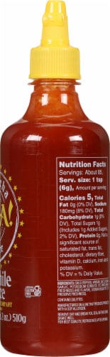 Texas Pete® Sriracha Cha Hot Chile Sauce Perspective: right