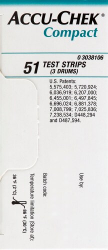 Accu-Chek Compact Diabetes Test Strips Perspective: right