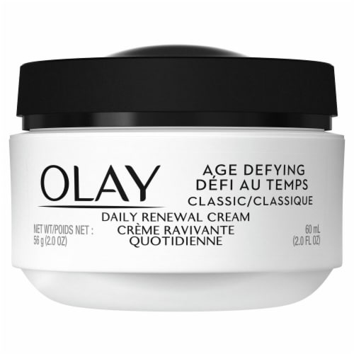 Olay Age Defying Classic Face Cream Daily Renewal Oil-Free Formula Perspective: right