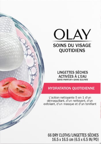 Olay Daily Facials 5-In-1 Hydrating Cleansing Cloths with Grapeseed Extract Perspective: right