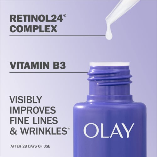 Olay Regenerist Retinol 24 Night Facial Serum Moisturizer Perspective: right